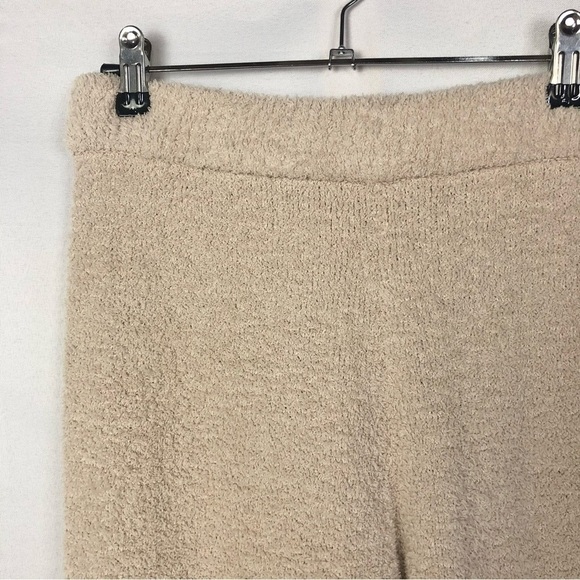 P'Tula The Plush Pant Cream Fuzzy Knit Straight Leg Pants M - Picture 5 of 6